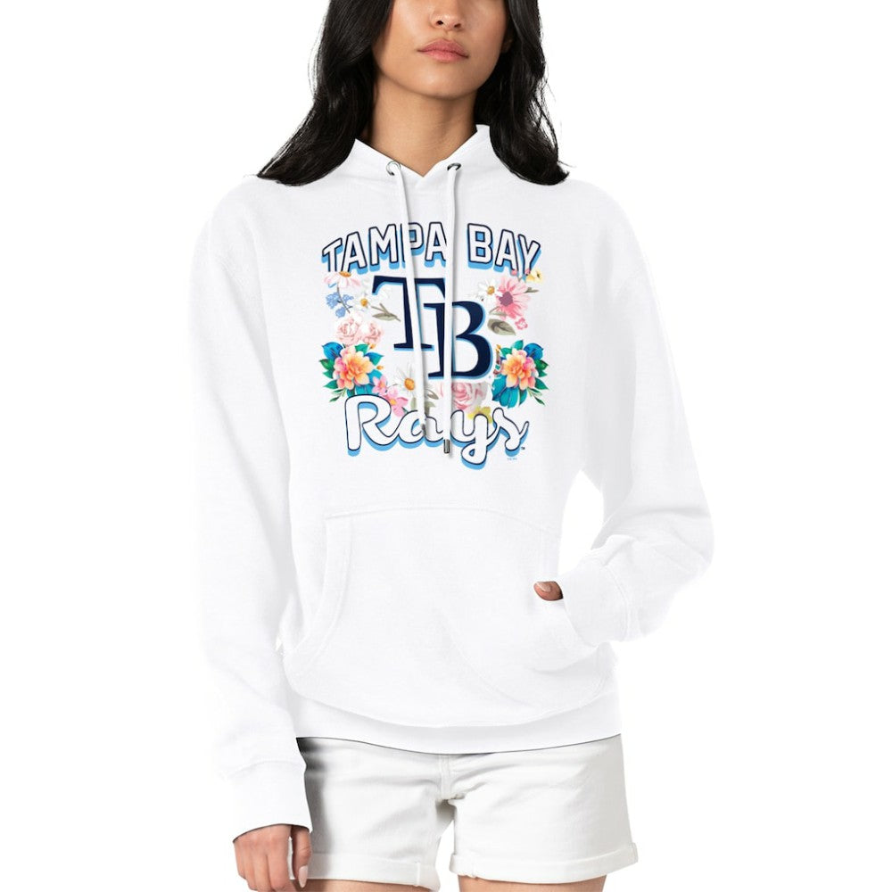 Tampa Bay Rays G-III 4Her by Carl Banks Women's Flowers Graphic Pullover Hoodie White