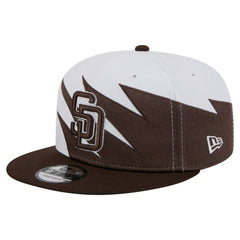 San Diego Padres Jagged 9FIFTY Snapback Hat Brown/White