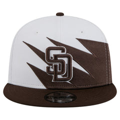 San Diego Padres Jagged 9FIFTY Snapback Hat Brown/White