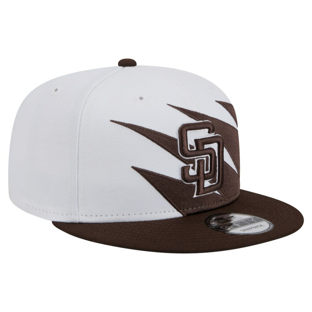 San Diego Padres Jagged 9FIFTY Snapback Hat Brown/White