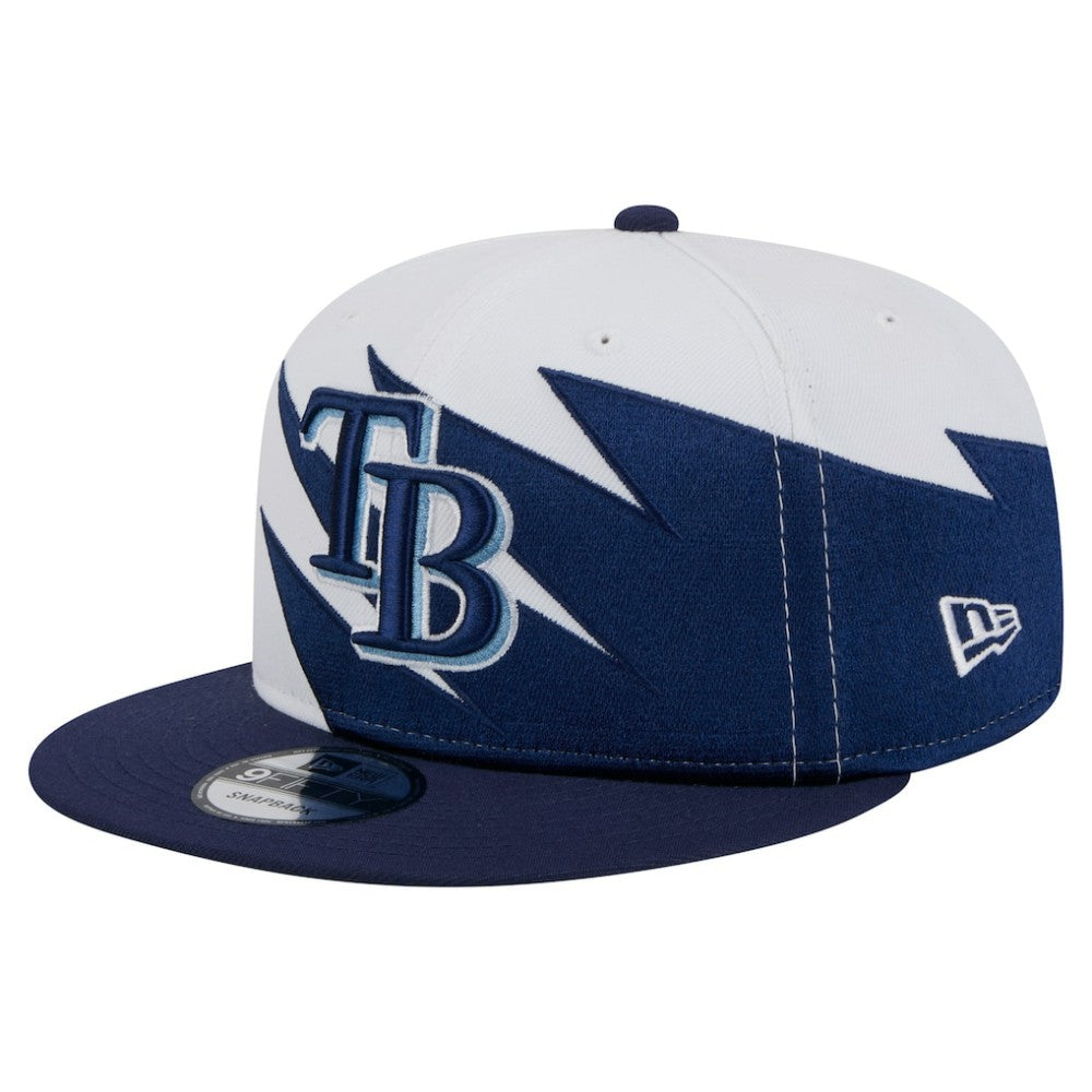 Tampa Bay Rays Jagged 9FIFTY Snapback Hat Navy/White