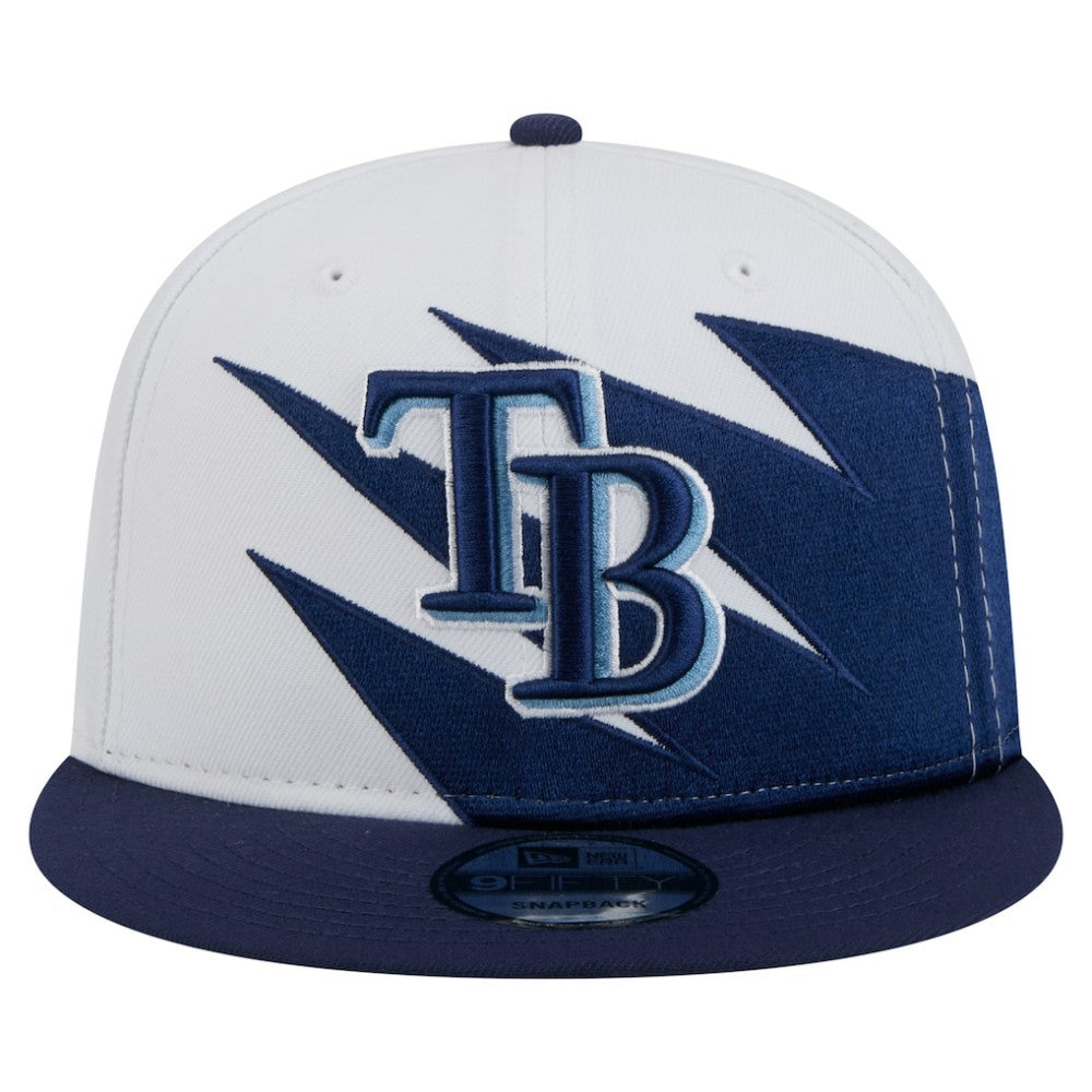 Tampa Bay Rays Jagged 9FIFTY Snapback Hat Navy/White