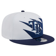 Tampa Bay Rays Jagged 9FIFTY Snapback Hat Navy/White
