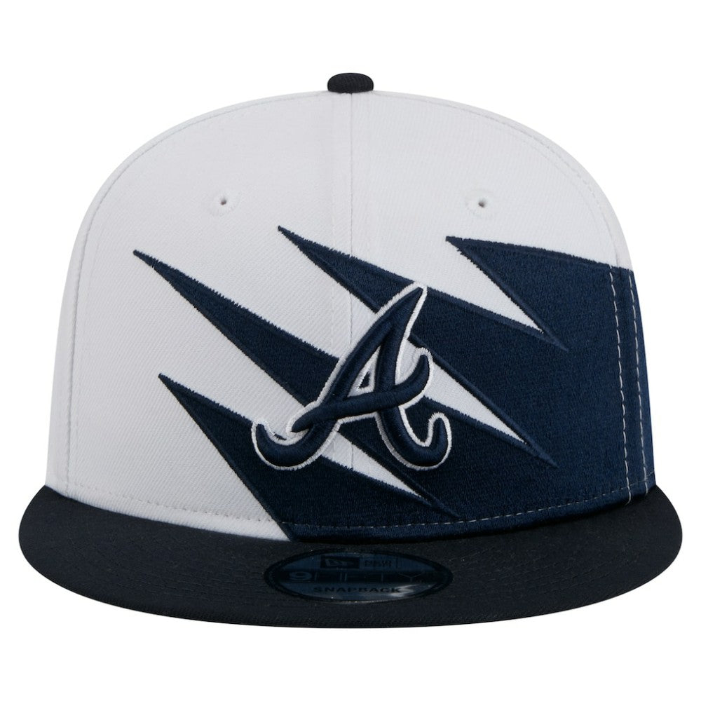 Atlanta Braves Jagged 9FIFTY Snapback Hat Navy/White