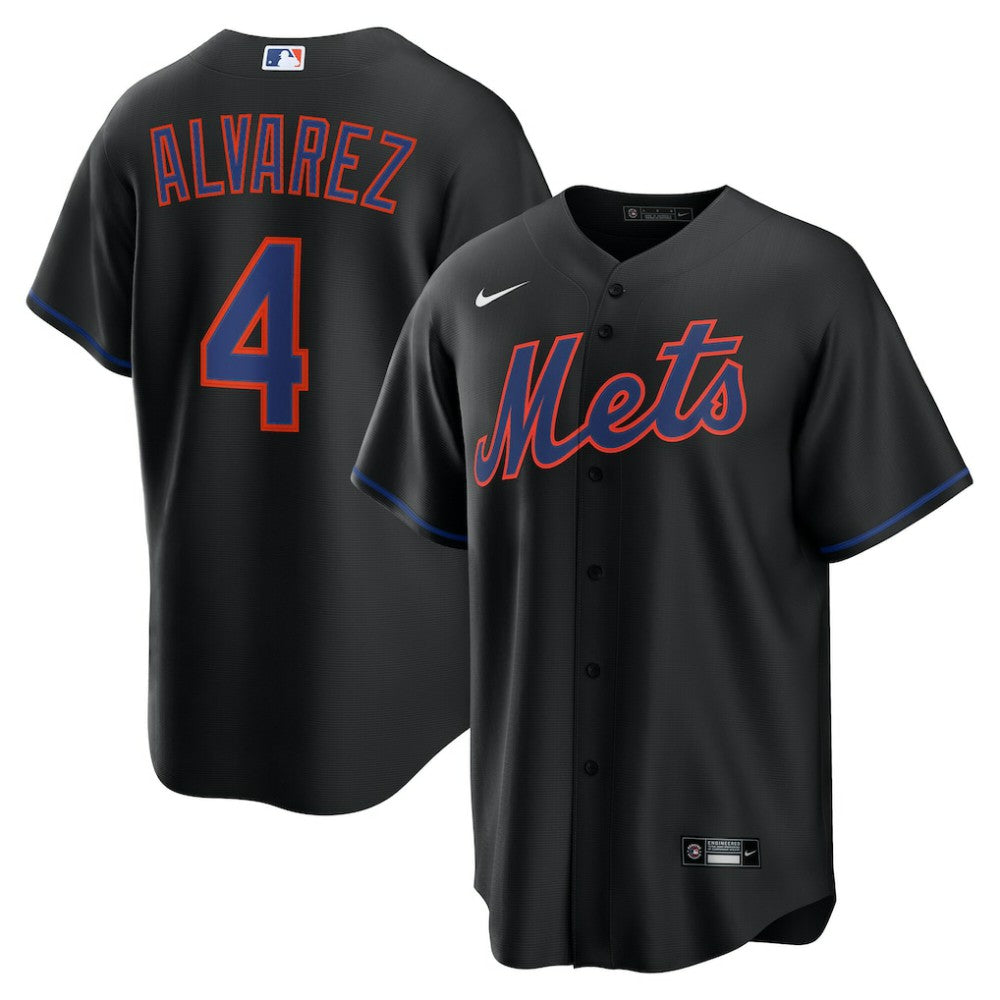 Francisco Alvarez New York Mets Alternate Replica Jersey Black