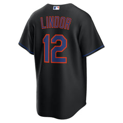 Francisco Lindor New York Mets Alternate Replica Jersey Black