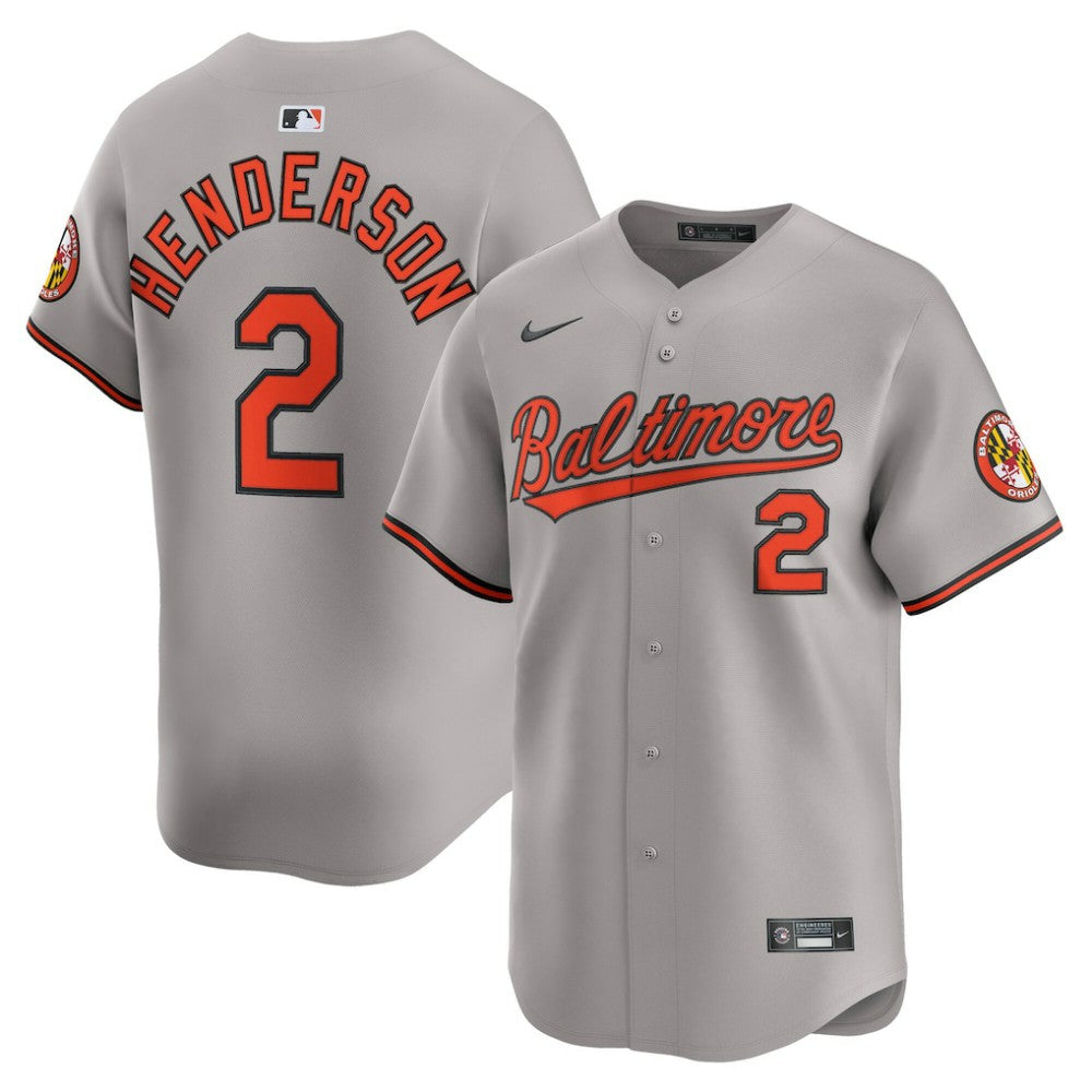 Gunnar Henderson Baltimore Orioles Road Limited Player Jersey Gray