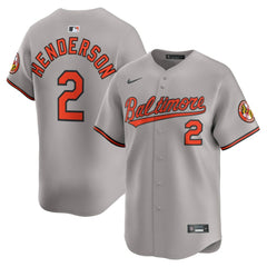 Gunnar Henderson Baltimore Orioles Road Limited Player Jersey Gray
