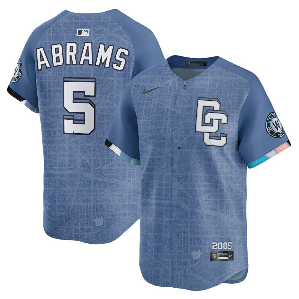 CJ Abrams Washington Nationals 2025 City Connect Limited Jersey Blue