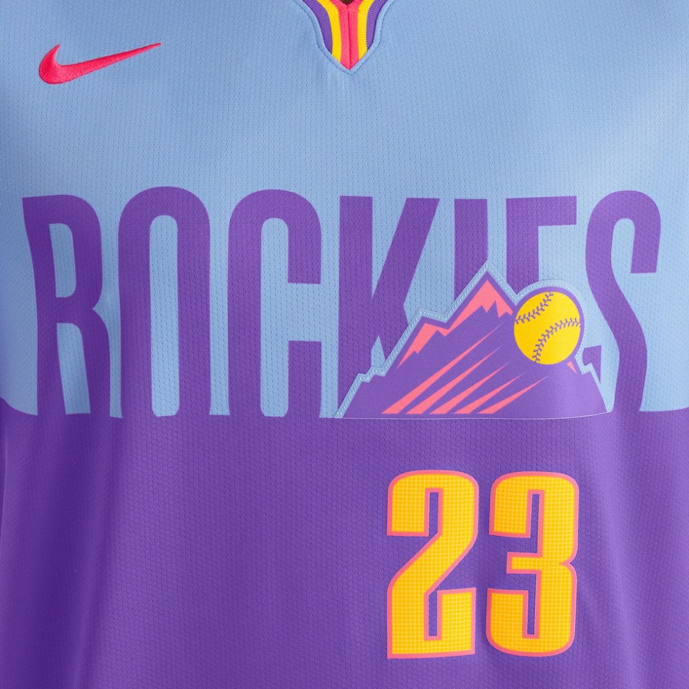 Kris Bryant Colorado Rockies 2025 City Connect Limited Player Jersey Purple/Light Blue