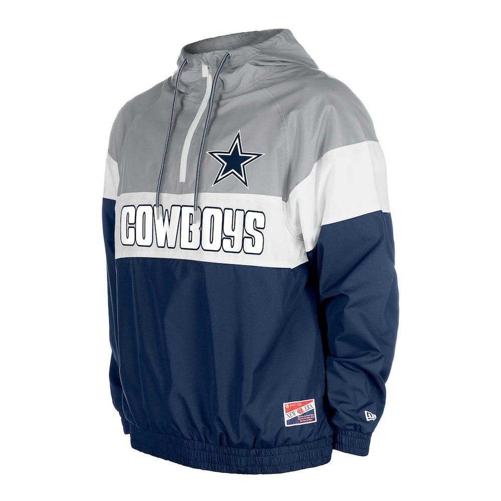 Dallas Cowboys New Era Pullover Quarter-Zip Hoodie Jacket - Navy on sale