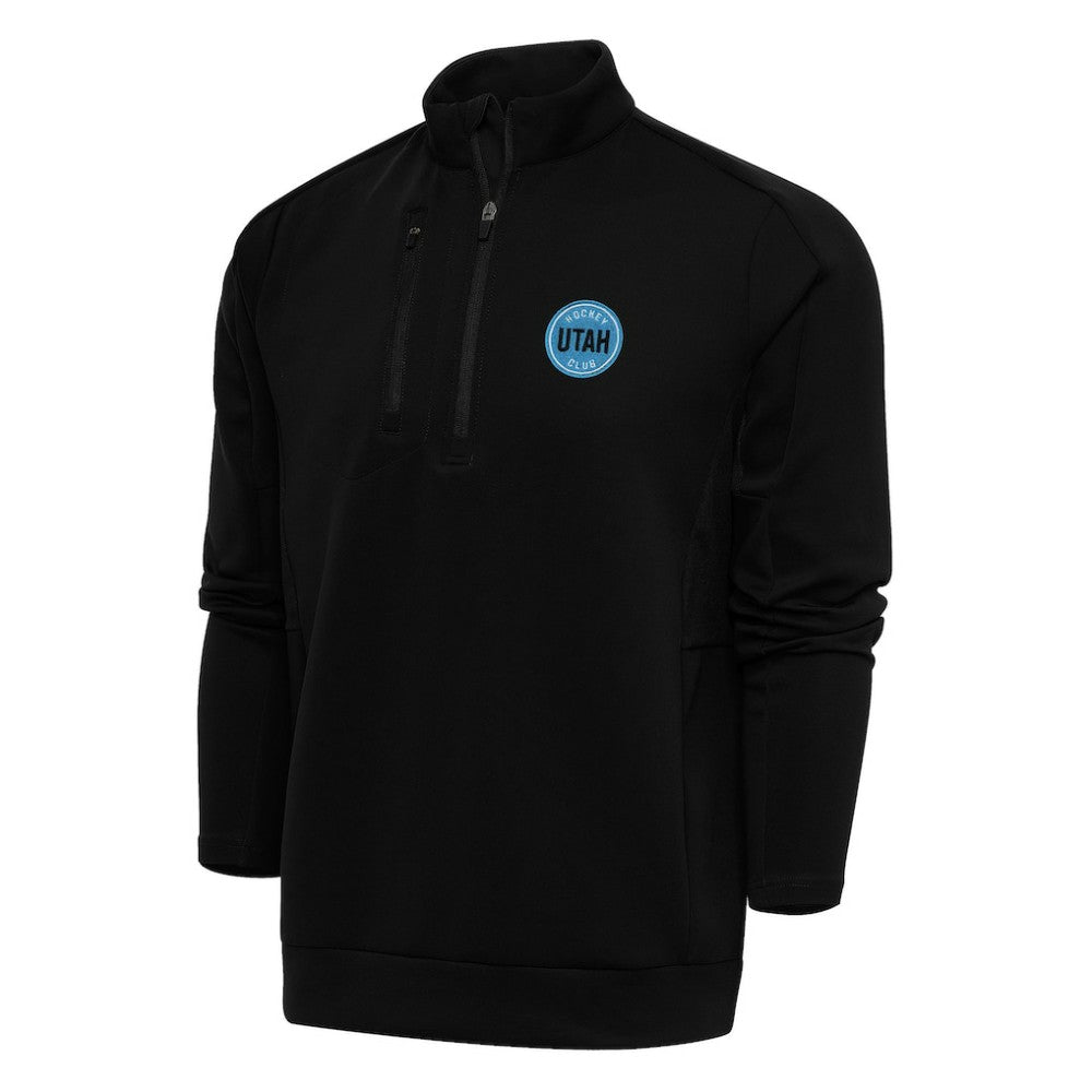 Utah Mammoth Antigua Generation Quarter-Zip Pullover Top - Black Pullover