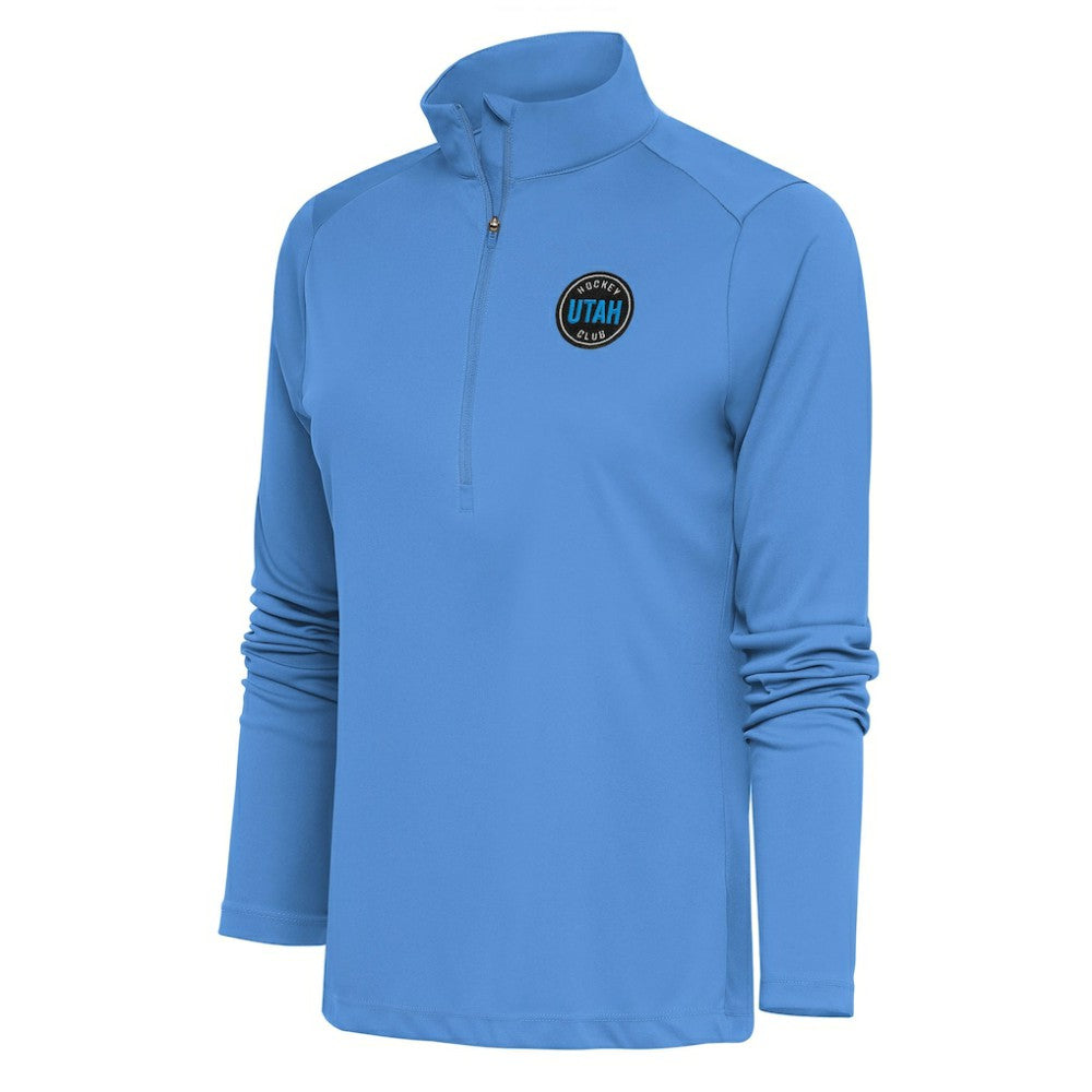 Utah Mammoth Antigua Women's Tribute Half-Zip Pullover Top - Light Blue Pullover