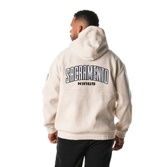 Sacramento Kings The Wild Collective Unisex Corduroy Tri-Blend Pullover Hoodie - Cream discount