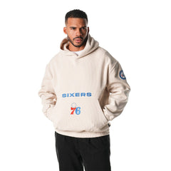 Philadelphia 76ers The Wild Collective Unisex Corduroy Tri-Blend Pullover Hoodie - Cream sale