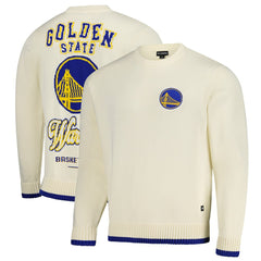Golden State Warriors The Wild Collective Unisex Jacquard Knit Pullover Sweater sale - Cream for sale