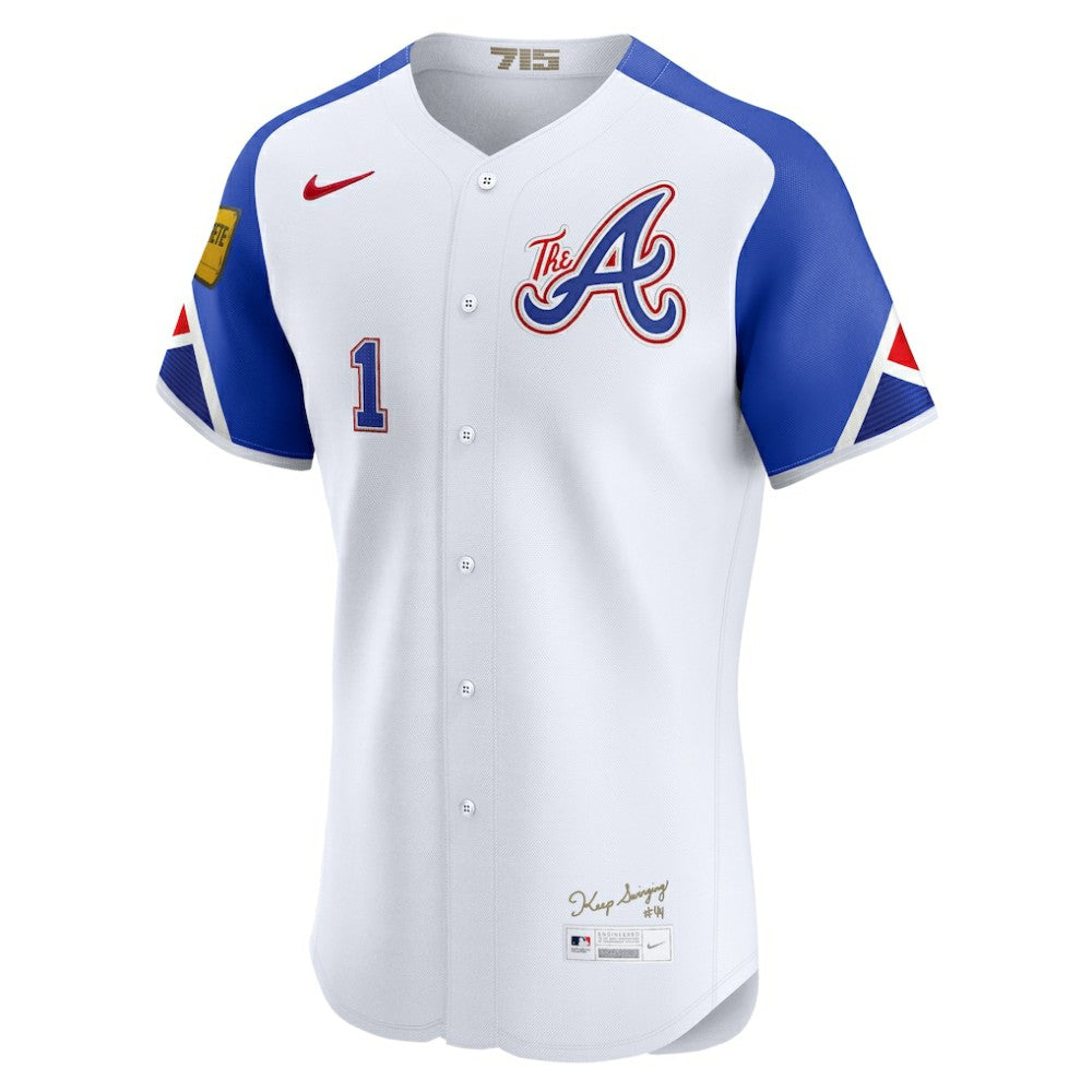 Ozzie Albies Atlanta Braves City Connect Elite Jersey White