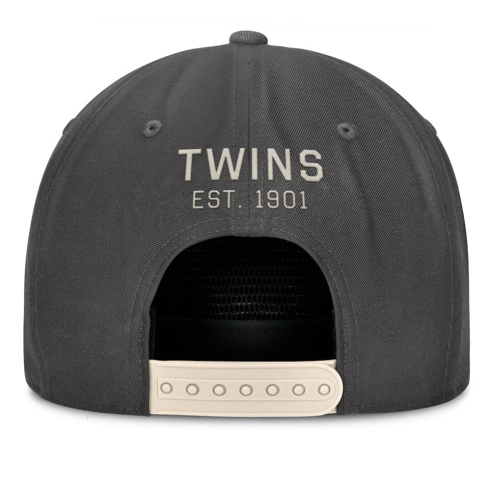 Minnesota Twins Closer Adjustable Hat Charcoal