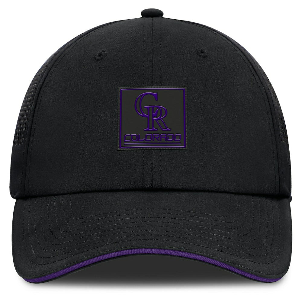 Colorado Rockies Level Up Driver Adjustable Hat Black