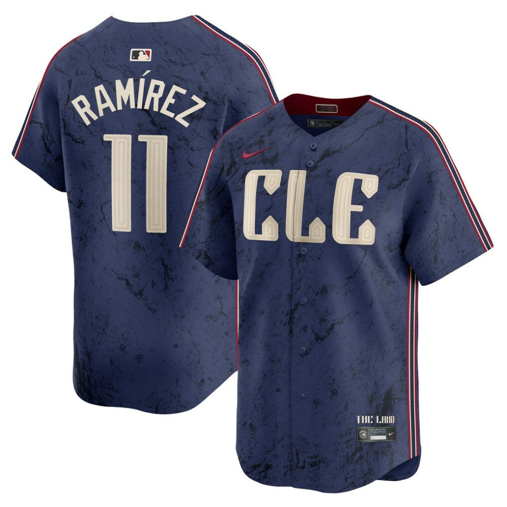 José Ramírez Cleveland Guardians City Connect Limited Player Jersey Navy