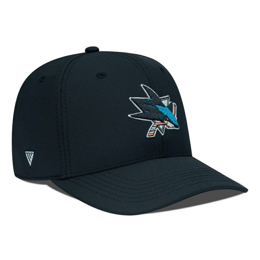 San Jose Sharks Levelwear Rise Flex Hat - Black Hats