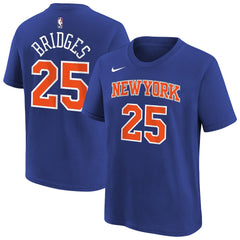 Mikal Bridges New York Knicks Youth Icon Name & Number T-Shirt - Blue cheap