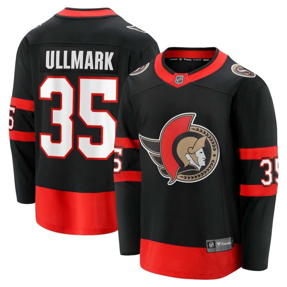 Linus Ullmark Ottawa Senators Fanatics Home Premier Breakaway Player Jersey - Black Jerseys