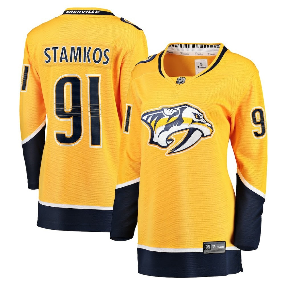 Steven Stamkos Nashville Predators Fanatics Women's Home Premier Breakaway Player Jersey Breakaway Jersey - Gold Jerseys