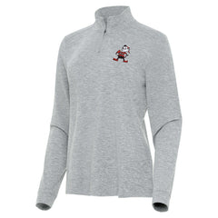 Cleveland Browns Antigua Women's Mentor Quarter-Zip Jacket - Heather Gray for sale