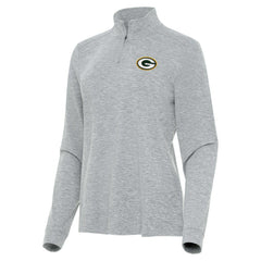Green Bay Packers Antigua Women's Mentor Quarter-Zip Jacket - Heather Gray online