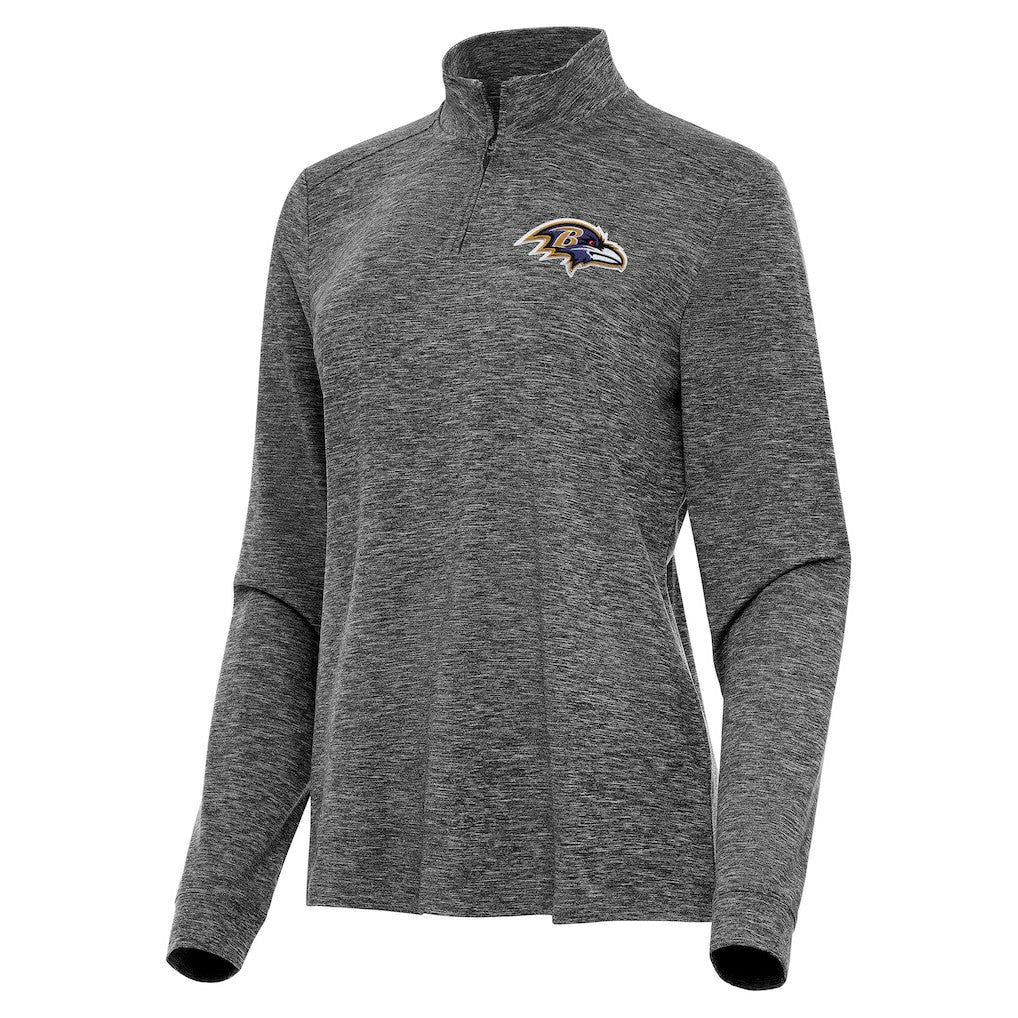 Baltimore Ravens Antigua Women's Mentor Quarter-Zip Jacket - Heather Black discount