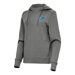 Detroit Lions Antigua Women's Justice Pullover Hoodie - Heather Black for sale