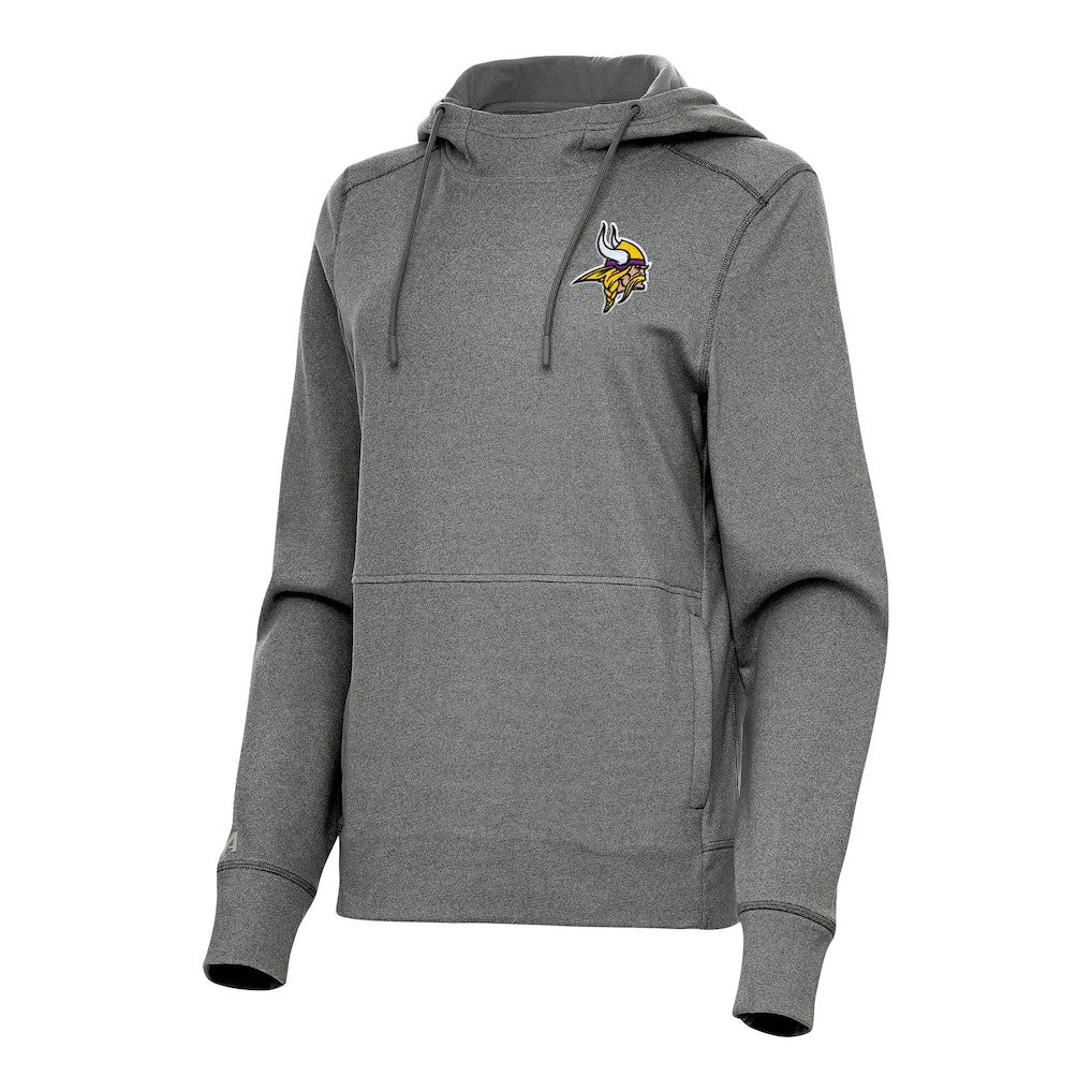 Minnesota Vikings Antigua Women's Justice Pullover Hoodie - Heather Black sale