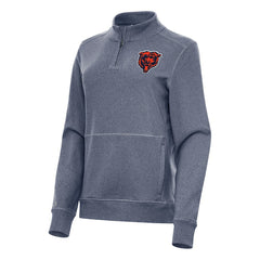 Chicago Bears Antigua Women's Crush Quarter-Zip Jacket - Heather Navy online