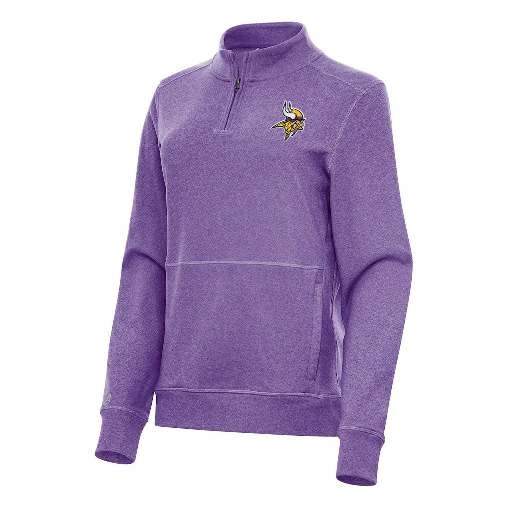 Minnesota Vikings Antigua Women's Crush Quarter-Zip Jacket - Heather Purple sale