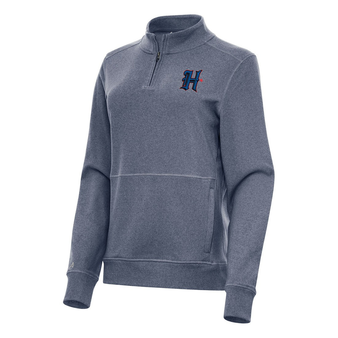 Houston Texans Antigua Women's Crush Quarter-Zip Jacket - Heather Navy discount