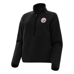 Pittsburgh Steelers Antigua Women's Figure Half-Zip Sweatshirt - Black discount