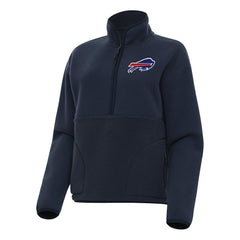 Buffalo Bills Antigua Women's Figure Half-Zip Sweatshirt - Navy sale