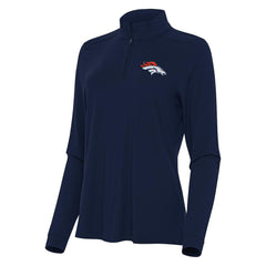Denver Broncos Antigua Women's Intent Quarter-Zip Sweatshirt - Navy sale