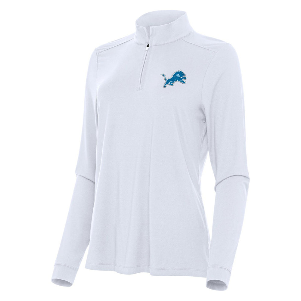Detroit Lions Antigua Women's Intent Quarter-Zip Sweatshirt - White for sale