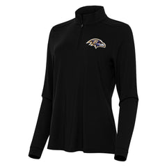 Baltimore Ravens Antigua Women's Intent Quarter-Zip Sweatshirt - Black for sale
