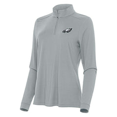 Philadelphia Eagles Antigua Women's Intent Quarter-Zip Sweatshirt - Gray sale