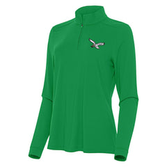 Philadelphia Eagles Antigua Women's Intent Quarter-Zip Sweatshirt - Kelly Green online