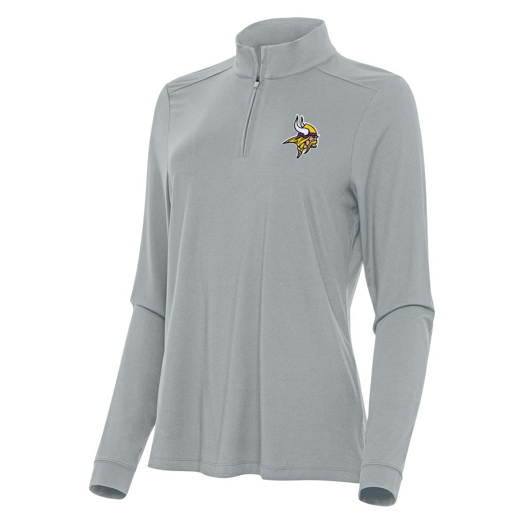 Minnesota Vikings Antigua Women's Intent Quarter-Zip Sweatshirt - Gray cheap