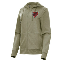 Chicago Bears Antigua Women's Seeker Full-Zip Hoodie Jacket - Heather Olive online