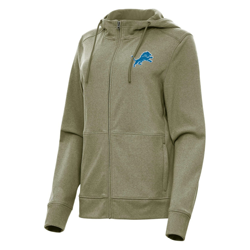 Detroit Lions Antigua Women's Seeker Full-Zip Hoodie Jacket - Heather Olive sale