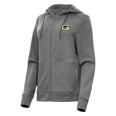 Green Bay Packers Antigua Women's Seeker Full-Zip Hoodie Jacket - Heather Charcoal online