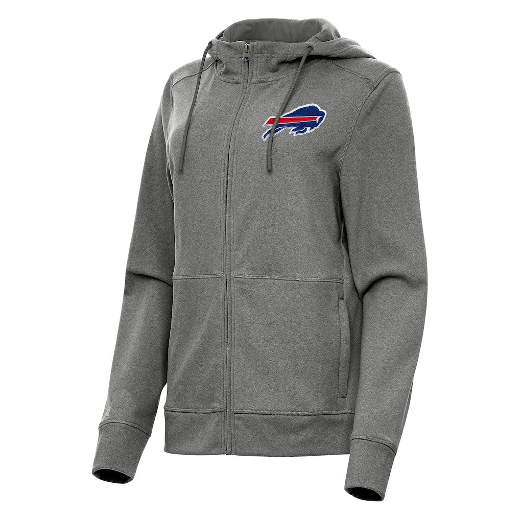 Buffalo Bills Antigua Women's Seeker Full-Zip Hoodie Jacket - Heather Charcoal discount