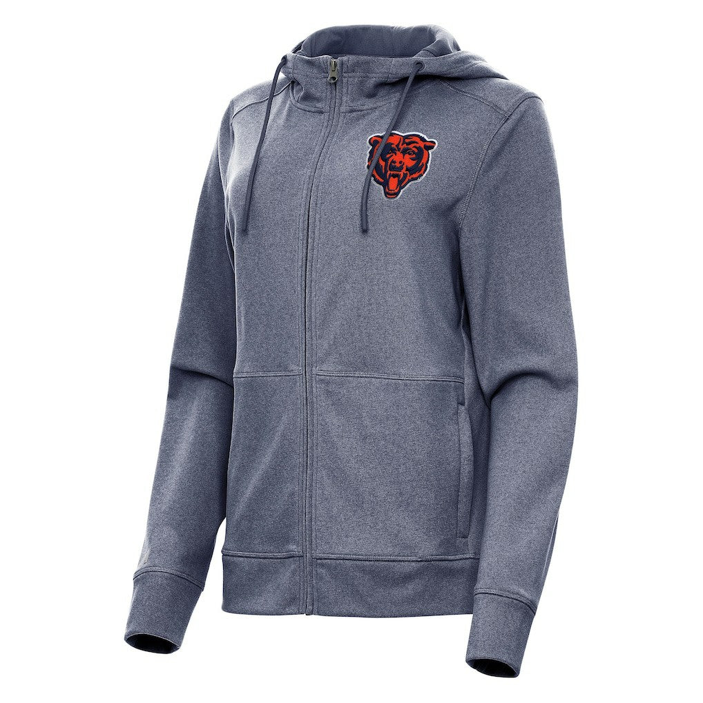 Chicago Bears Antigua Women's Seeker Full-Zip Hoodie Jacket - Heather Navy online