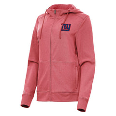 New York Giants Antigua Women's Seeker Full-Zip Hoodie Jacket - Heather Red for sale